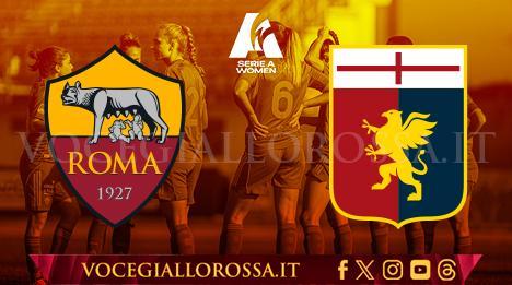 Roma-Genoa Femminile - La copertina del match. GRAFICA!