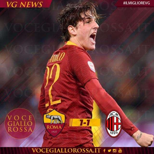 #IlMiglioreVG - Zaniolo è il man of the match di Roma-Milan 1-1. GRAFICA!