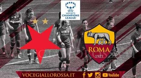 Women's Champions League - Slavia Praga-Roma 0-3 - Dominio giallorosso dal 1' al 90'