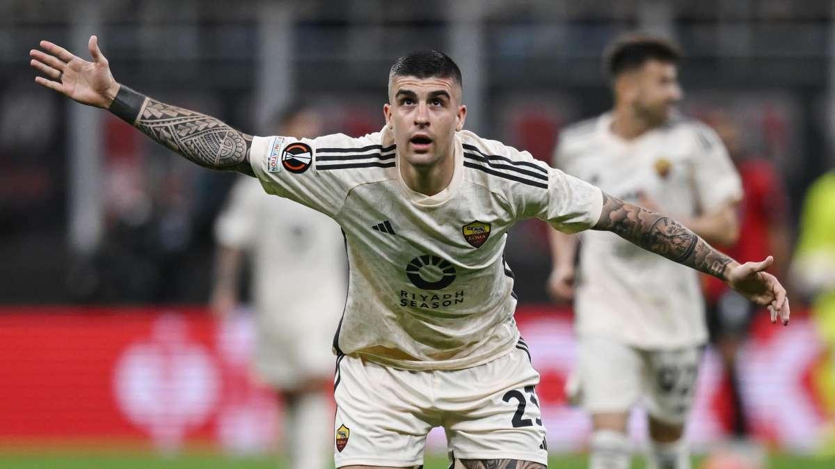 Milan-Roma 0-1 - I giallorossi vincono l'andata grazie a un colpo di testa di Mancini