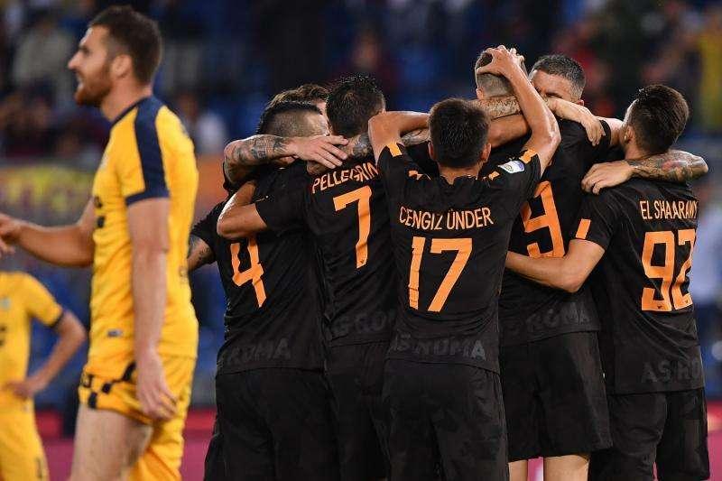 LA VOCE DELLA SERA - Roma-Hellas Verona 3-0, prima vittoria in casa per i giallorossi. Di Francesco: "Serve creare entusiasmo". Florenzi: "Era importante vincere". Dzeko: "Questa è casa mia"
