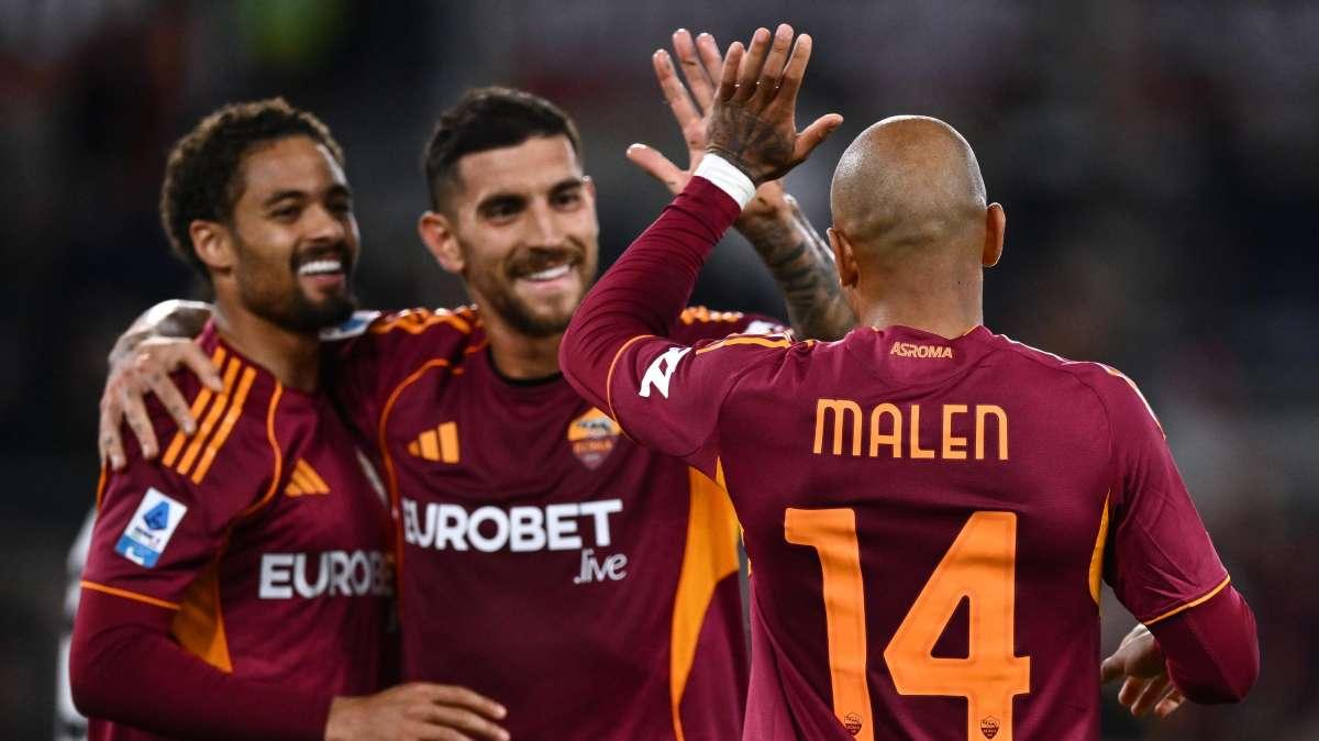 Roma-Pisa 3-0 - Tripletta di Malen e aggancio momentaneo alla Juventus 
