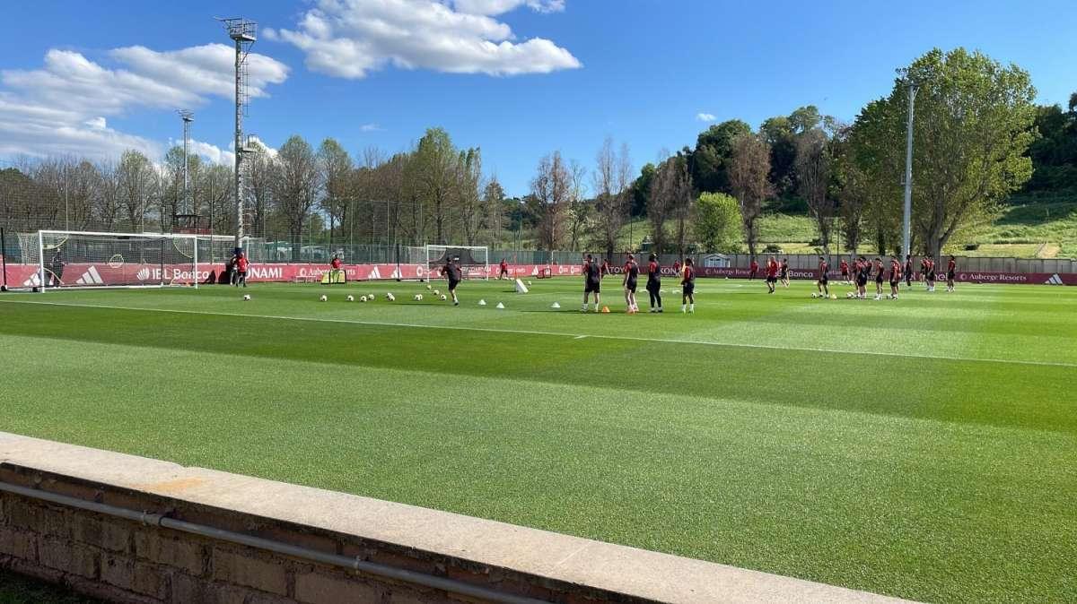 TRIGORIA - L'allenamento di rifinitura in vista di Roma-Milan. C'è anche Azmoun, assente solo Ndicka. FOTO! VIDEO!