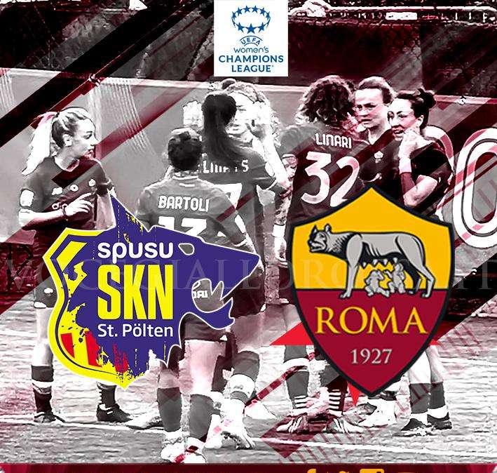 Women's Champions League - St. Pölten-Roma - La copertina del match. GRAFICA!