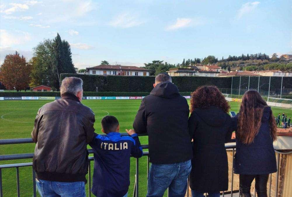 Una giornata tutta azzurra per una famiglia aretina