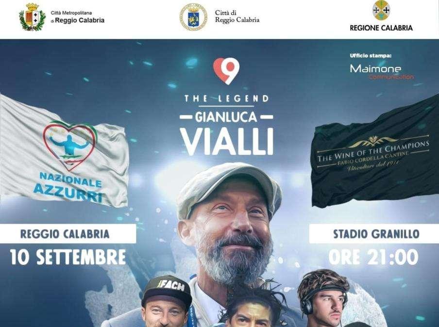 A Reggio Calabria la partita in memoria di Vialli: presenti Cafu e Candela