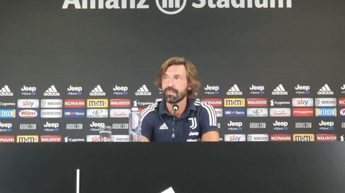 Juventus, Pirlo: "Valuteremo Dybala nel pomeriggio. Dzeko è un grandissimo attaccante, ma purtroppo resta un avversario"