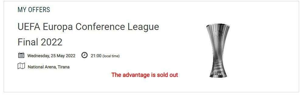 Conference League, sold-out i biglietti per la finale di Tirana. FOTO!