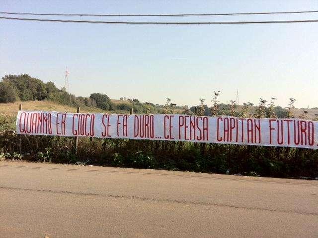 TRIGORIA - Provati Totti-Bojan-Osvaldo. Striscione per De Rossi, assente dal campo FOTO!