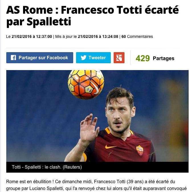 L'Equipe - "Roma è in ebollizione"