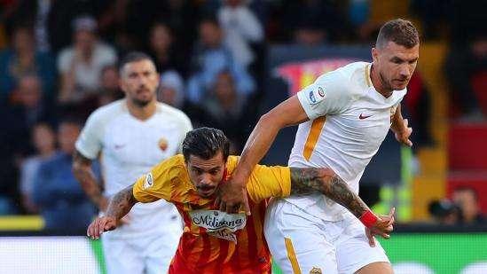 I numeri di... Benevento-Roma 0-4 - 50ª doppietta in carriera per Dzeko. 5 legni dall'inizio della Serie A, nessuno come i capitolini. Bene Kolarov e Peres