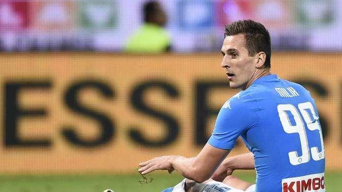 Napoli: "Rottura totale del legamento crociato anteriore per Milik"