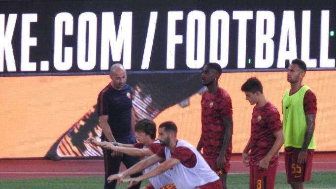 Roma-Chapecoense, la photogallery del riscaldamento