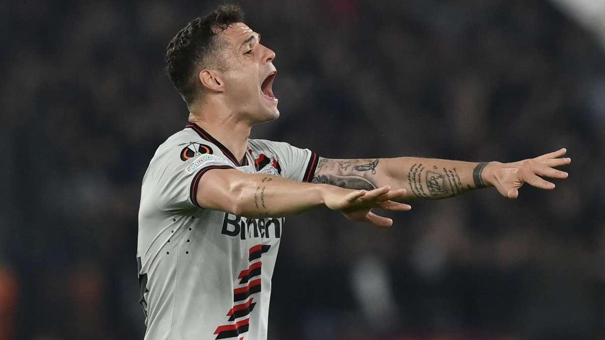 Bayer Leverkusen, Xhaka: "Passo importante verso Dublino, ma conosciamo la qualità della Roma. Non è ancora finita"
