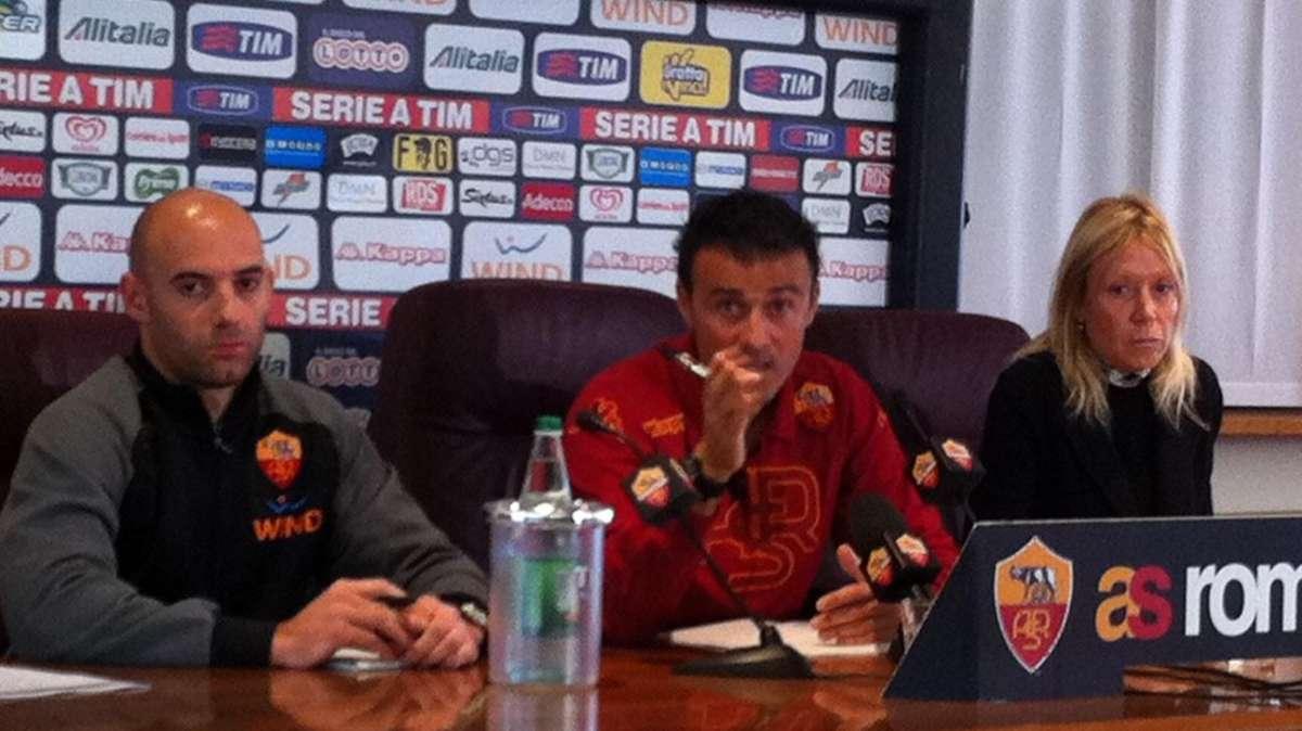 Luis Enrique: "Milan e Juve principali candidate allo scudetto. Viviani è importante. Borriello? Io vedo gli allenamenti". FOTO! AUDIO!