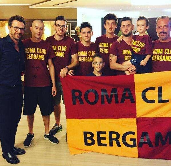 Il Roma Club Bergamo nell'hotel della Roma. FOTO!