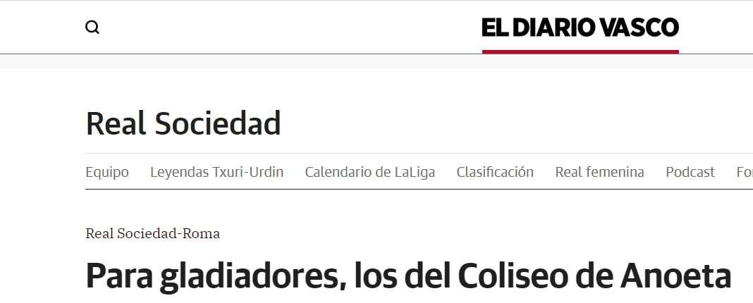 El Diario Vasco carica l'ambiente: "Per i gladiatori del Colosseo di Anoeta". FOTO!