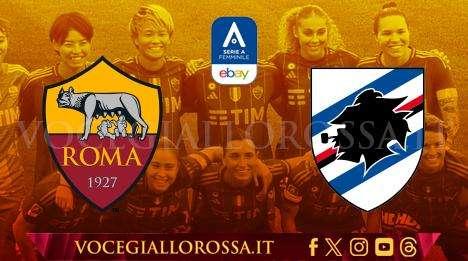 Serie A Femminile - Roma-Sampdoria - La copertina del match. GRAFICA!