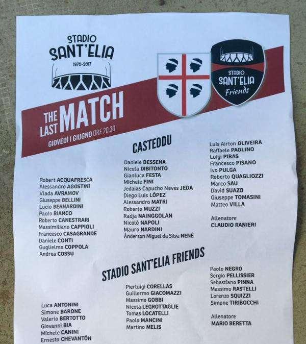 Stasera la partita d'addio al Sant'Elia: presenti Nainggolan e diversi ex giallorossi. VIDEO!