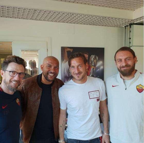 Dacourt insieme a Totti, De Rossi e Di Francesco: "È sempre un piacere vedervi". FOTO!