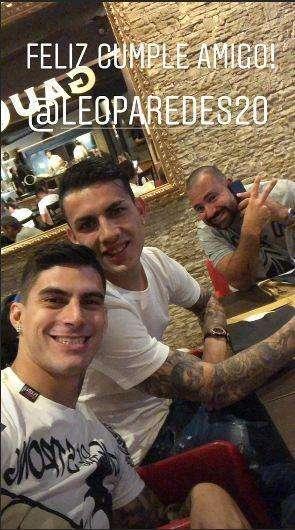 Perotti alla festa di compleanno di Paredes. FOTO!