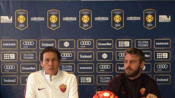 MELBOURNE - Garcia: "Domani mi aspetto i gol". De Rossi: "L'obiettivo è giocare ogni partita per vincere"