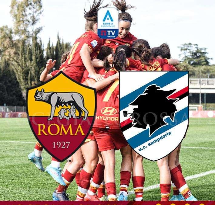 Serie A Femminile - Roma-Sampdoria - La copertina del match. GRAFICA!