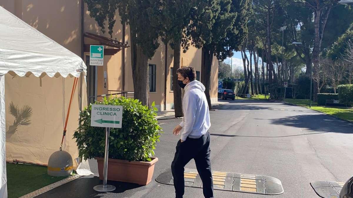 Zaniolo a Villa Stuart per gli esami di idoneità sportiva