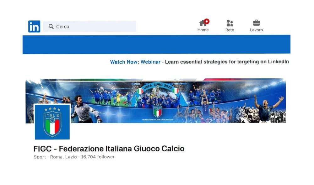 La Figc approda su LinkedIn