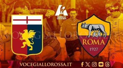 Serie A Femminile - Genoa-Roma 0-1 - Le giallorosse chiudono il girone d'andata con una vittoria di misura