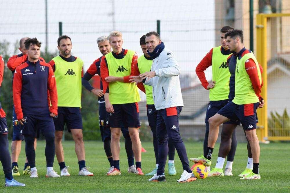 Genoa, primo allenamento alla guida di Shevchenko