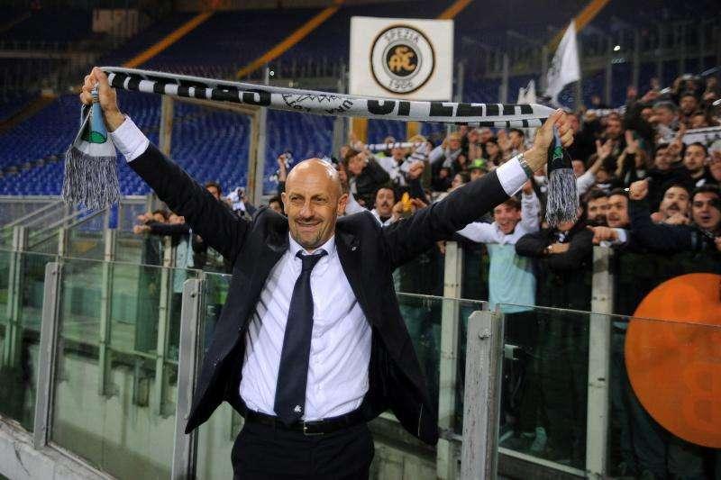 Spezia, Di Carlo: "Contro la Roma è stata la vittoria di tutti"