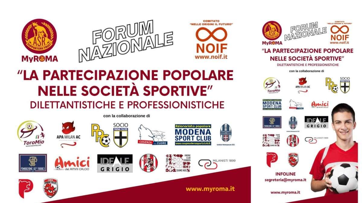 A fine marzo il 1° Forum Nazionale sulla Partecipazione Popolare nelle società sportive, il programma completo e gli ospiti