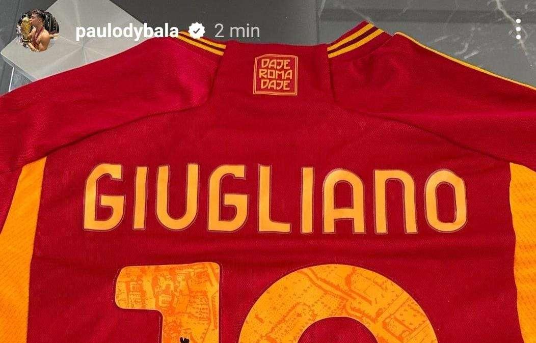 Giugliano regala la propria maglietta a Dybala, l'argentino ringrazia a modo suo: "Ti auguro tante Dybala Mask"