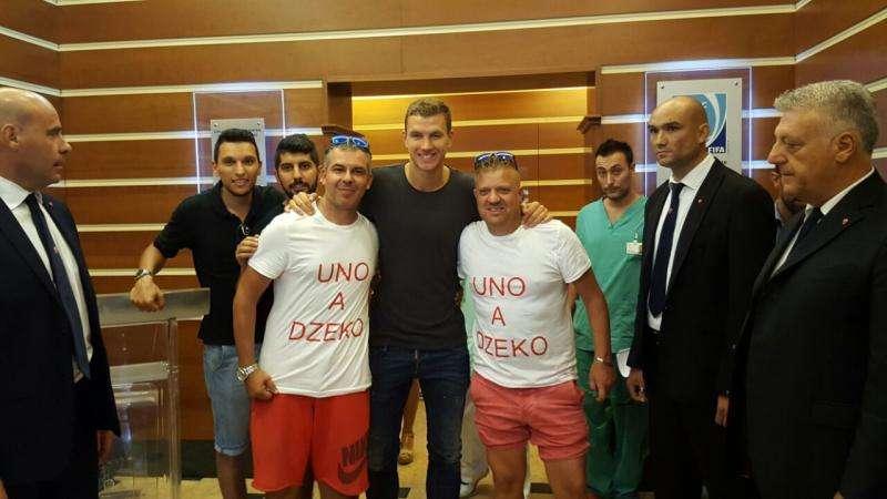 VILLA STUART - Visite mediche terminate per Dzeko. Ora direzione Trigoria. FOTO! VIDEO!