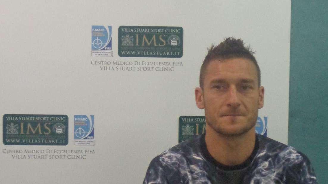 Francesco Totti a Villa Stuart per alcuni test fisici di routine