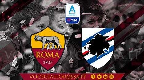 Serie A Femminile - Roma-Sampdoria - La copertina del match. GRAFICA!