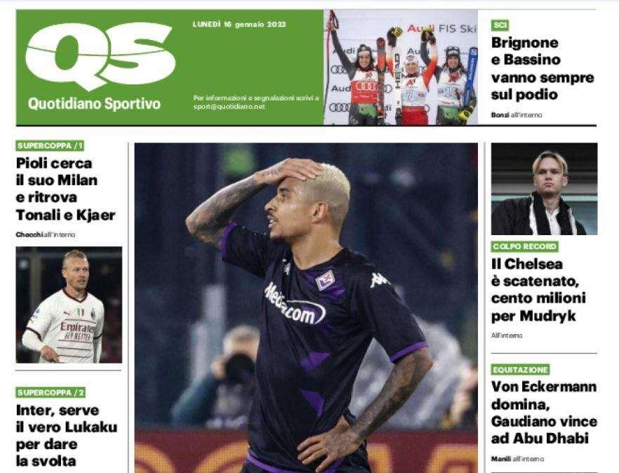 L'apertura di QS - "Fiorentina troppo ingenua" 