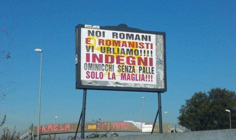 Trigoria, manifesti di protesta contro calciatori e società. FOTO!