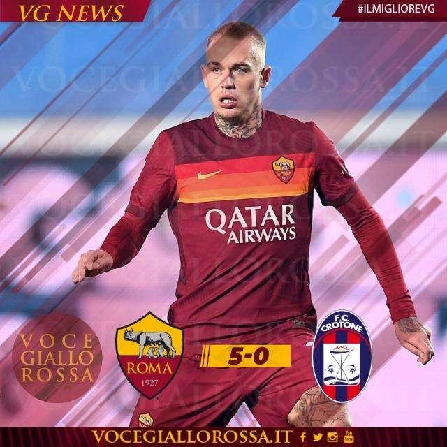 #IlMiglioreVG - Rick Karsdorp è il "man of the match" di Roma-Crotone 5-0. GRAFICA!