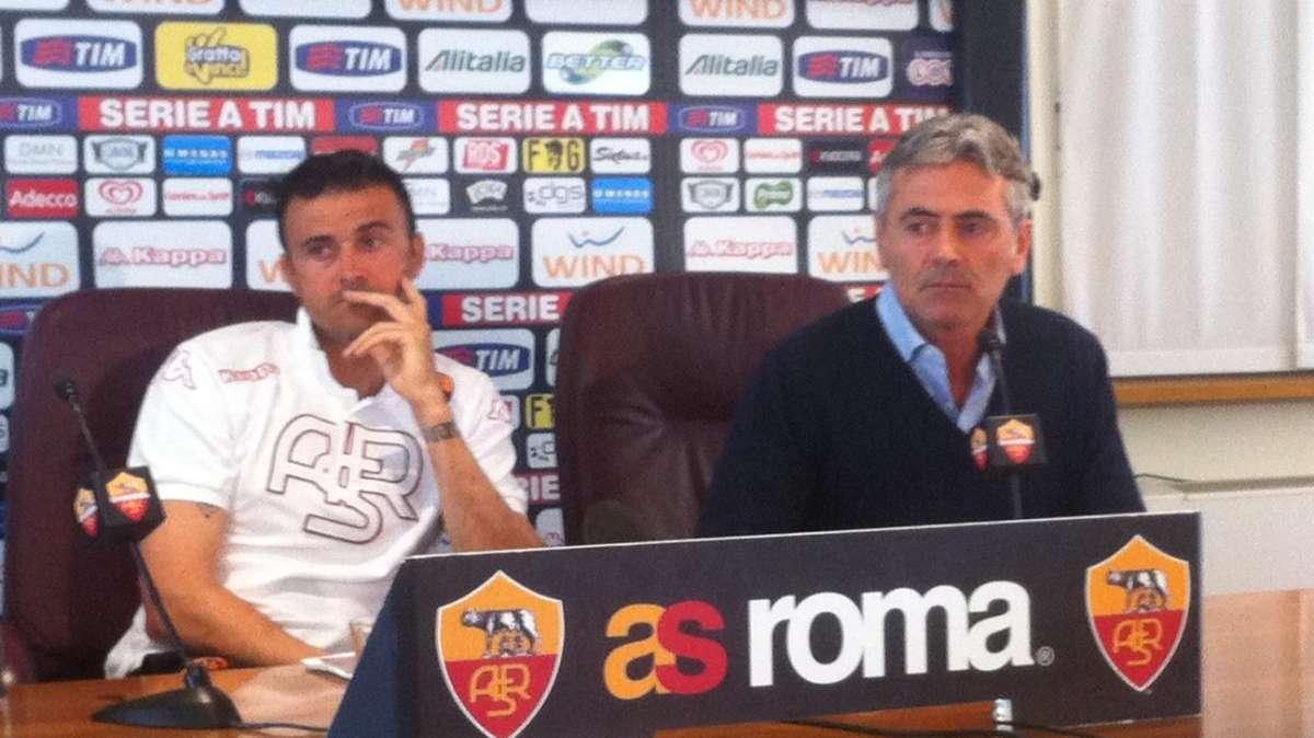 Luis Enrique: "Bisogna abituarsi a giocare anche senza Totti". Baldini: "Qualità di squadra e tecnico importanti". FOTO! AUDIO!
