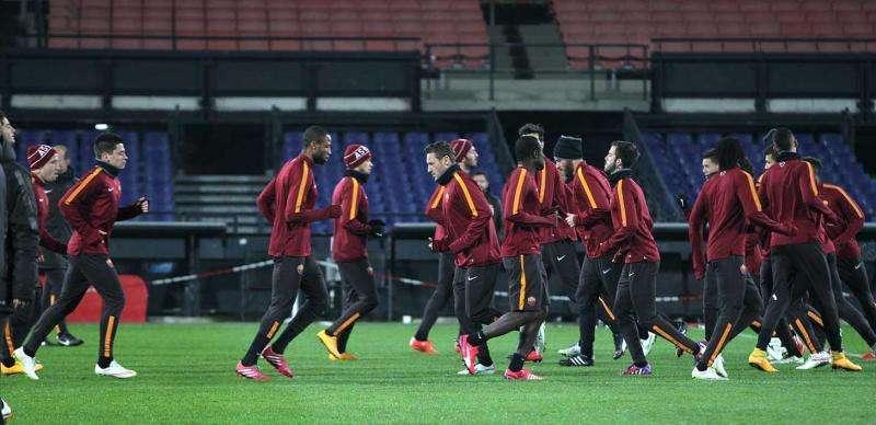 La Roma svolge la rifinitura al de Kuip, la photogallery!