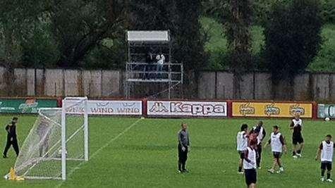 Allenamento mattutino: lavoro tattico e possesso palla. Assente Vucinic, si è allenato Julio Sergio