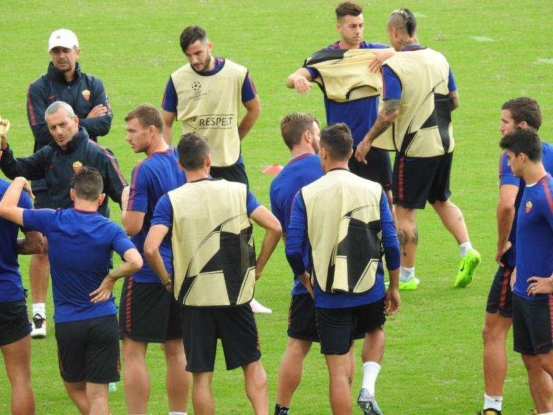 TRIGORIA - La Rifinitura della Roma in vista dell'Atletico Madrid: la photogallery