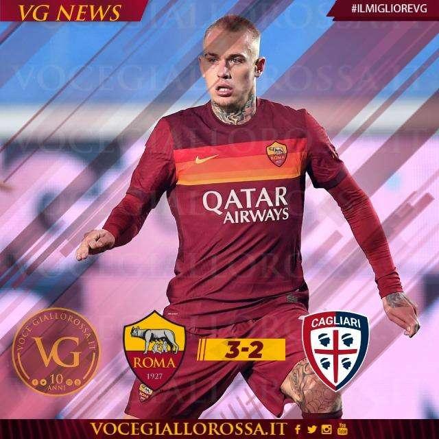 #IlMiglioreVG - Karsdorp è il man of the match di Roma-Cagliari 3-2. GRAFICA! 
