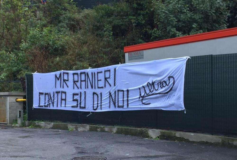 Sampdoria, striscione pro-Ranieri a Bogliasco: "Mister conta su di noi". FOTO!