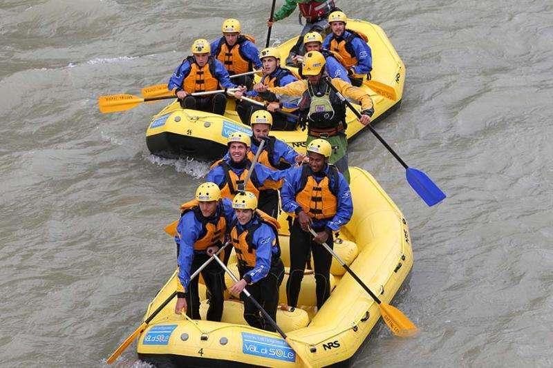Pomeriggio di rafting per la Roma - La photogallery!