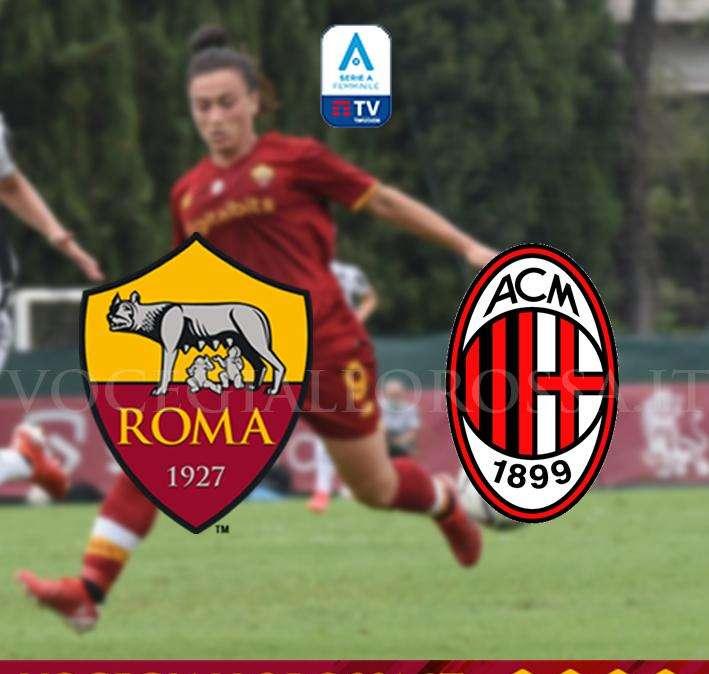 Serie A Femminile - Roma-Milan - La copertina del match. GRAFICA!