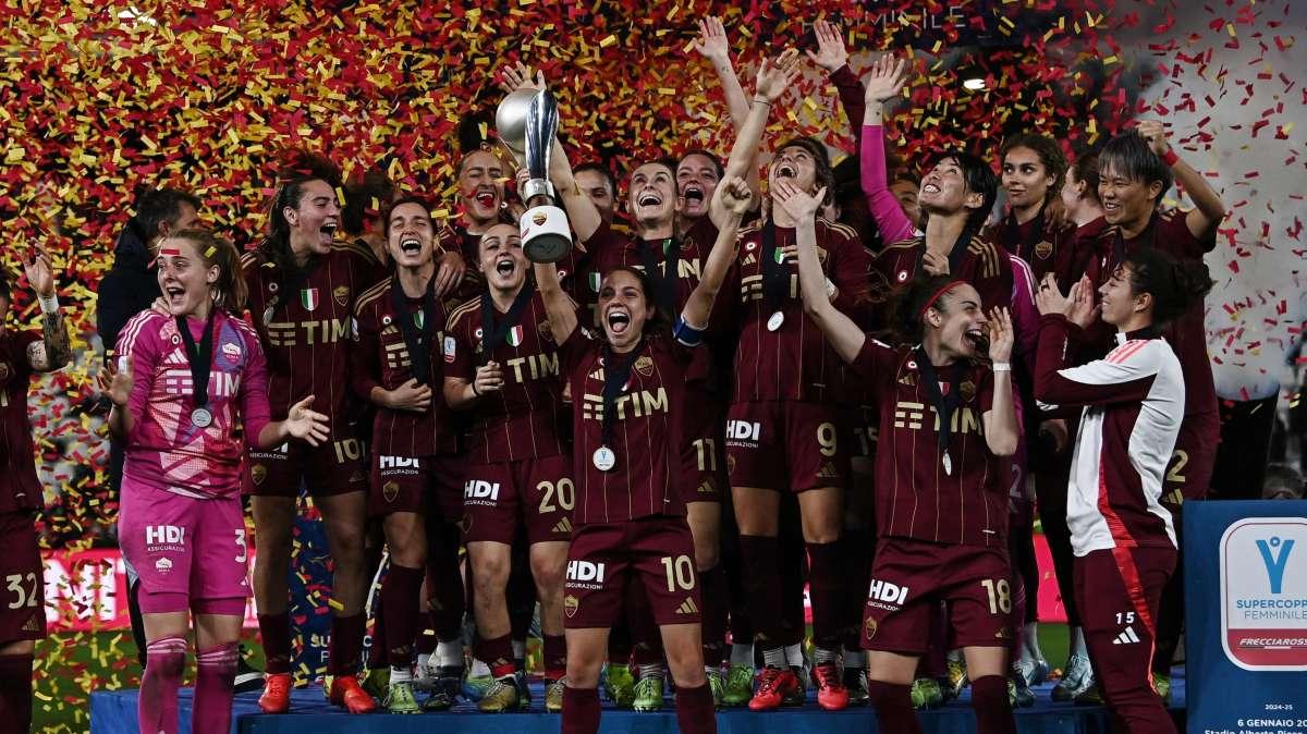 SUPERCOPPA FEMMINILE - Roma-Fiorentina 3-1 - I gol di Glionna, Giacinti e Corelli regalano il trofeo alle giallorosse