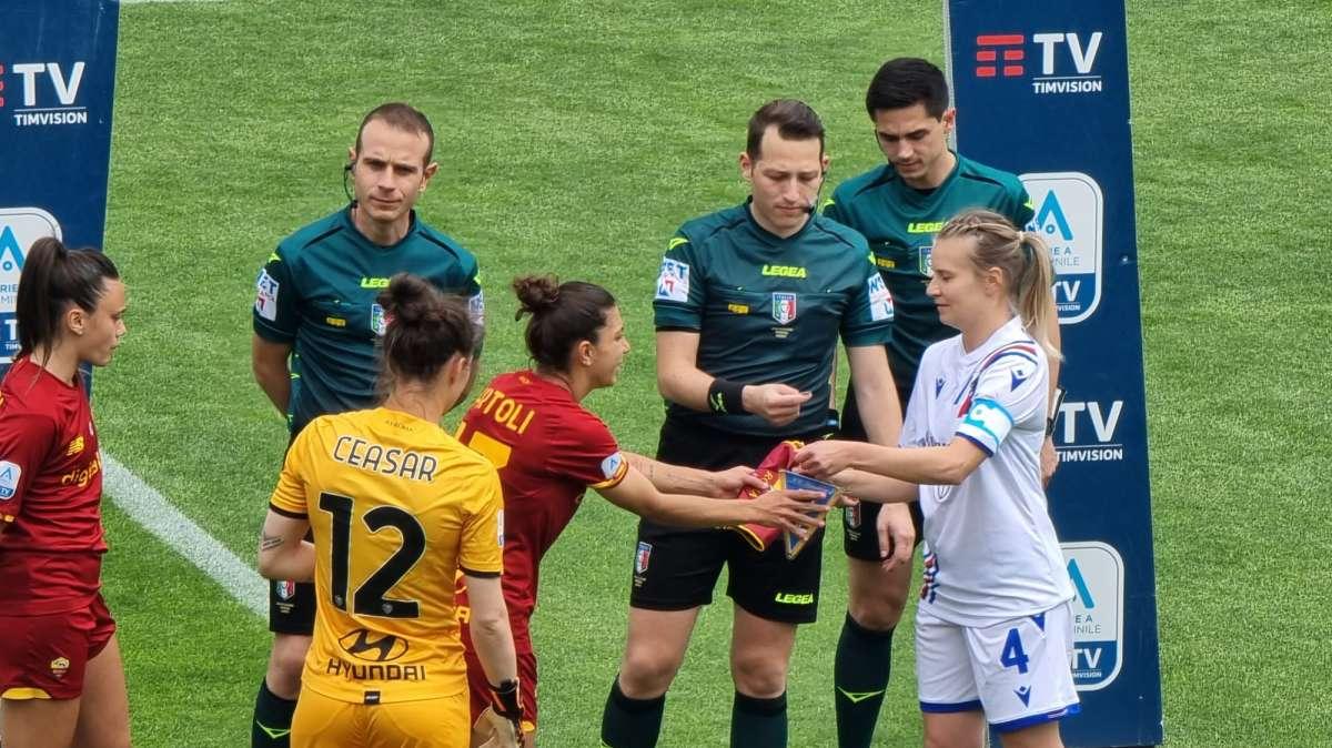 Serie A Femminile - Roma-Sampdoria 8-0 - Può suonare l'inno della Champions Legue al Tre Fontane. FOTO!